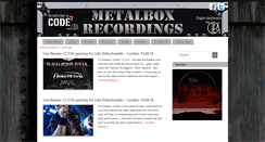 Desktop Screenshot of metalboxrecordings.com