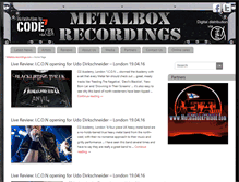Tablet Screenshot of metalboxrecordings.com